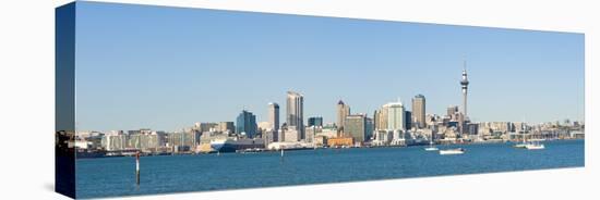 Panorama of the Auckland City Skyline, Auckland, North Island, New Zealand, Pacific-Matthew Williams-Ellis-Stretched Canvas