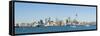 Panorama of the Auckland City Skyline, Auckland, North Island, New Zealand, Pacific-Matthew Williams-Ellis-Framed Stretched Canvas