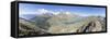 Panorama of the blue Lago Bianco surrounded by high peaks, Bernina Pass, Canton of Graubunden, Enga-Roberto Moiola-Framed Stretched Canvas