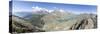Panorama of the blue Lago Bianco surrounded by high peaks, Bernina Pass, Canton of Graubunden, Enga-Roberto Moiola-Stretched Canvas