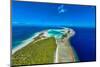 Panorama of the Blue Lagoon, Rangiroa atoll, Tuamotus, French Polynesia-Michael Runkel-Mounted Photographic Print