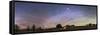 Panorama of the Celestial Night Sky in Southwest New Mexico-Stocktrek Images-Framed Stretched Canvas