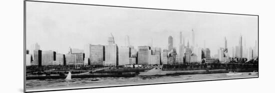 Panorama of the Chicago Skyline-null-Mounted Photographic Print