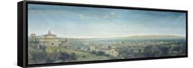 Panorama of the City and the Strait of Messina, 1858-Carlo Brancaccio-Framed Stretched Canvas