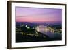 Panorama of the City at Dusk over the River Danube-Gavin Hellier-Framed Photographic Print