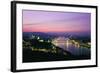 Panorama of the City at Dusk over the River Danube-Gavin Hellier-Framed Photographic Print