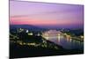 Panorama of the City at Dusk over the River Danube-Gavin Hellier-Mounted Photographic Print