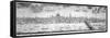 Panorama of the City of London, 1710-null-Framed Stretched Canvas