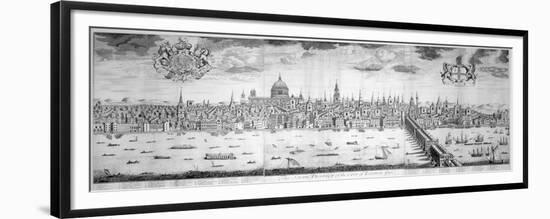 Panorama of the City of London, 1710-null-Framed Giclee Print