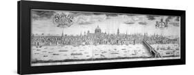 Panorama of the City of London, 1710-null-Framed Premium Giclee Print