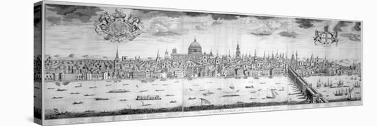 Panorama of the City of London, 1710-null-Stretched Canvas