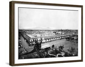 Panorama of the City of Mexico, 1893-John L Stoddard-Framed Giclee Print