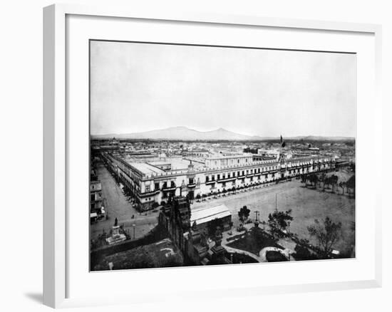 Panorama of the City of Mexico, 1893-John L Stoddard-Framed Giclee Print