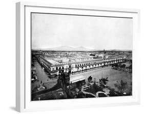 Panorama of the City of Mexico, 1893-John L Stoddard-Framed Giclee Print