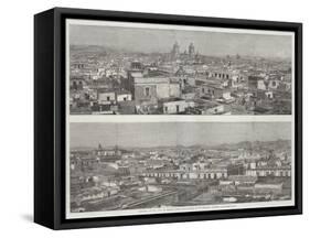 Panorama of the City of Mexico-null-Framed Stretched Canvas