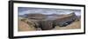 Panorama of the dramatic sea cliffs near Sørvágsvatn lake on the island of -Adam Burton-Framed Photographic Print