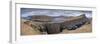 Panorama of the dramatic sea cliffs near Sørvágsvatn lake on the island of -Adam Burton-Framed Photographic Print