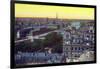 Panorama of the Eight Bridges, from 'Souvenirs De Paris - Monuments Vues En Couleurs'-null-Framed Giclee Print