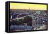 Panorama of the Eight Bridges, from 'Souvenirs De Paris - Monuments Vues En Couleurs'-null-Framed Stretched Canvas