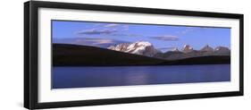 Panorama of the Gran Paradiso Range at Sunset from Lake Rossett-Roberto Moiola-Framed Photographic Print