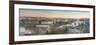 Panorama of the historical bridges and buildings reflected on Vltava River at sunset, Prague, Czech-Roberto Moiola-Framed Photographic Print
