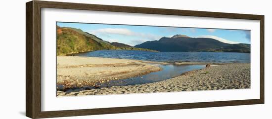 Panorama of the Loch Lomond during the Morning in Scotland, UK-pink candy-Framed Photographic Print