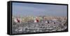 Panorama of the marina of Vittoriosa on Malta-enricocacciafotografie-Framed Stretched Canvas