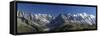 Panorama of the Mountain Range of Mont Blanc, Haute Savoie, French Alps, France-Roberto Moiola-Framed Stretched Canvas