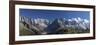 Panorama of the Mountain Range of Mont Blanc, Haute Savoie, French Alps, France-Roberto Moiola-Framed Premium Photographic Print