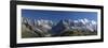 Panorama of the Mountain Range of Mont Blanc, Haute Savoie, French Alps, France-Roberto Moiola-Framed Premium Photographic Print