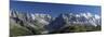 Panorama of the Mountain Range of Mont Blanc, Haute Savoie, French Alps, France-Roberto Moiola-Mounted Premium Photographic Print