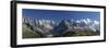 Panorama of the Mountain Range of Mont Blanc, Haute Savoie, French Alps, France-Roberto Moiola-Framed Photographic Print