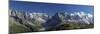 Panorama of the Mountain Range of Mont Blanc, Haute Savoie, French Alps, France-Roberto Moiola-Mounted Photographic Print