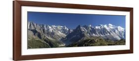 Panorama of the Mountain Range of Mont Blanc, Haute Savoie, French Alps, France-Roberto Moiola-Framed Photographic Print