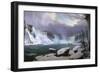 Panorama of the Niagara Falls in Winter, 1857-Hippolyte Victor Valentin Sebron-Framed Giclee Print