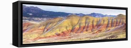 Panorama Of The Painted Hills In The John Day Fossil Beds National Monument In Eastern Oregon-Ben Herndon-Framed Stretched Canvas