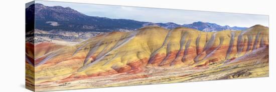 Panorama Of The Painted Hills In The John Day Fossil Beds National Monument In Eastern Oregon-Ben Herndon-Stretched Canvas