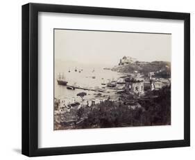 Panorama of the Picturesque Gulf of Baia (Naples), Dotted with Sailboats. in the Foreground, Opposi-Giorgio Sommer-Framed Giclee Print