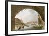Panorama of the River Seine Seen from Beneath the Pont Neuf Looking West Towards the Louvre-John Claude Nattes-Framed Giclee Print