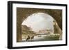 Panorama of the River Seine Seen from Beneath the Pont Neuf Looking West Towards the Louvre-John Claude Nattes-Framed Giclee Print