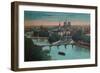 Panorama of the River Seine with Notre-Dame Cathedral and the Îsle de la Cité, Paris, c1920-Unknown-Framed Giclee Print