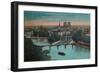 Panorama of the River Seine with Notre-Dame Cathedral and the Îsle de la Cité, Paris, c1920-Unknown-Framed Giclee Print