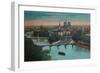 Panorama of the River Seine with Notre-Dame Cathedral and the Îsle de la Cité, Paris, c1920-Unknown-Framed Giclee Print