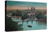 Panorama of the River Seine with Notre-Dame Cathedral and the Îsle de la Cité, Paris, c1920-Unknown-Stretched Canvas