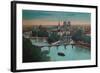 Panorama of the River Seine with Notre-Dame Cathedral and the Îsle de la Cité, Paris, c1920-Unknown-Framed Giclee Print