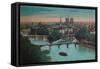 Panorama of the River Seine with Notre-Dame Cathedral and the Îsle de la Cité, Paris, c1920-Unknown-Framed Stretched Canvas