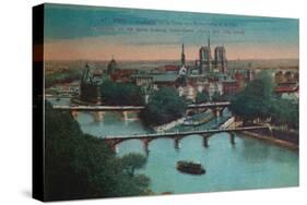 Panorama of the River Seine with Notre-Dame Cathedral and the Îsle de la Cité, Paris, c1920-Unknown-Stretched Canvas