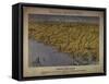 Panorama of the Seat of War: Birds Eye View of North and South Carolina and Part of Georgia, 1861-John Bachmann-Framed Stretched Canvas