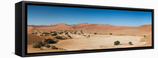 Panorama of the Sossusvlei Desert Pan-Circumnavigation-Framed Stretched Canvas