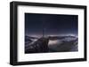 Panorama of the Summit on Pockkogel in Kuhtai with Moonlight During the Lunar Eclipse-Niki Haselwanter-Framed Photographic Print